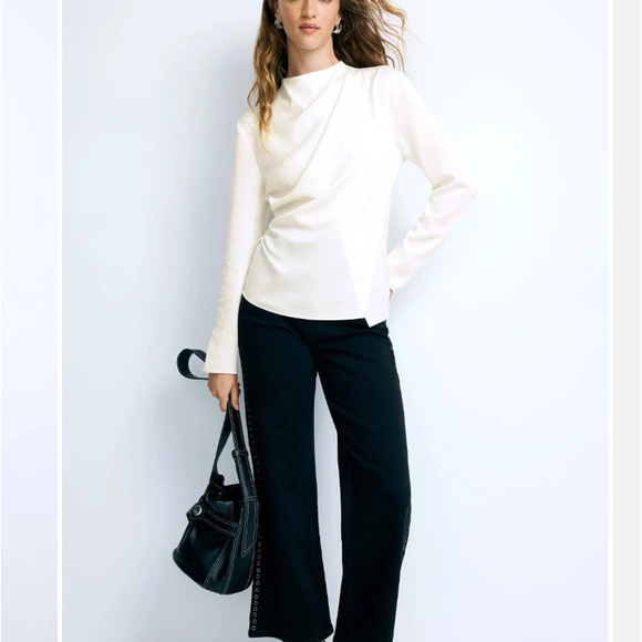 A.L.C White Career Top SIZE 6 Work Blouse Designer Professional Shell $375 - Picture 4 of 11